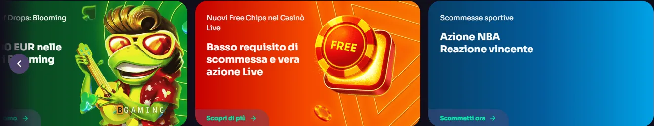 Sezione Casinò dal Vivo